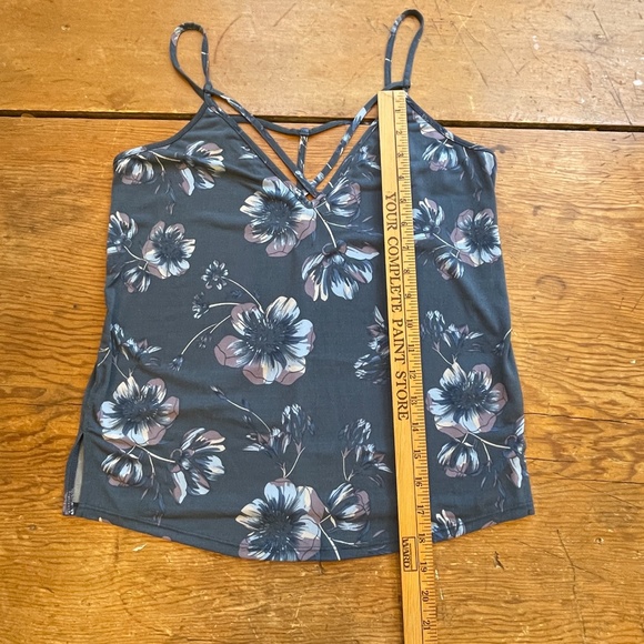 Free People Floral Cutout Cage Blue Tank Blue - Picture 7 of 10